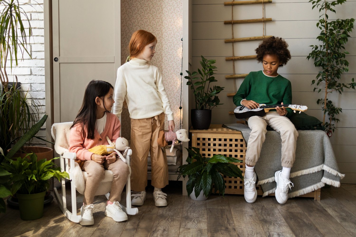 Kids thriving in a cozy home