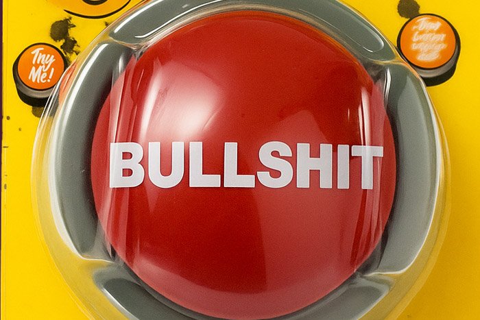 A funny, "BULLSHIT" gap button.