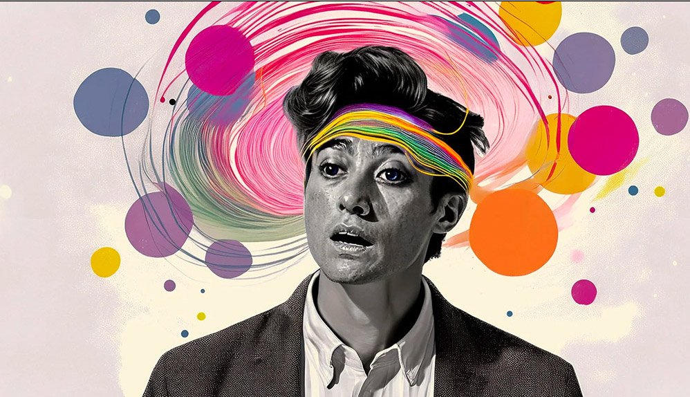 Overwhelmed man looking to manage stress