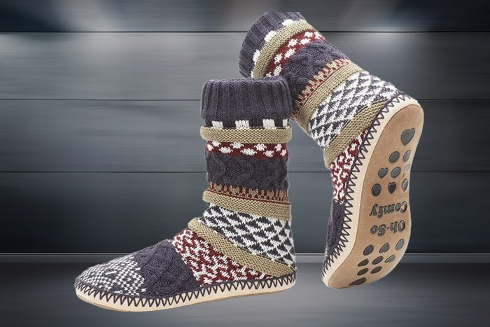 Cute knit slipper sock booties