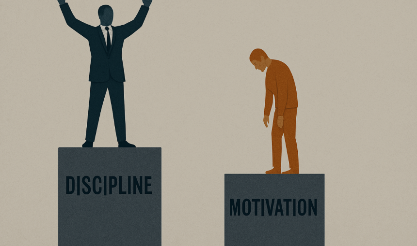 Two men signify Discipline Over Luck