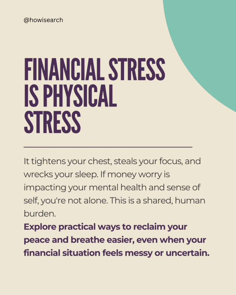 Financial stress is physical stress social card,