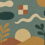 Abstract image with amorphous and geometric shape signifying How I search for peace online.