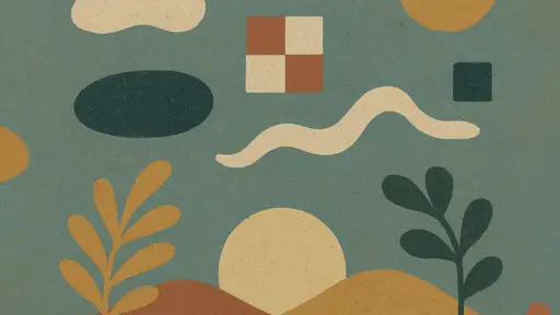 Abstract image with amorphous and geometric shape signifying How I search for peace online.