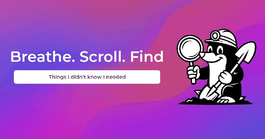 Momo the mole exploring niche search engines.